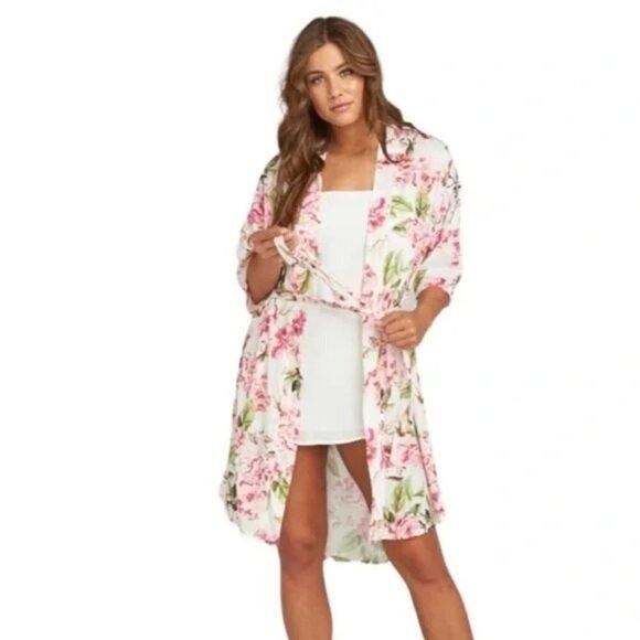 EUC Show Me Your Mumu Brie Robe Garden of blooms lightweight floral print robe s - Picture 2 of 10